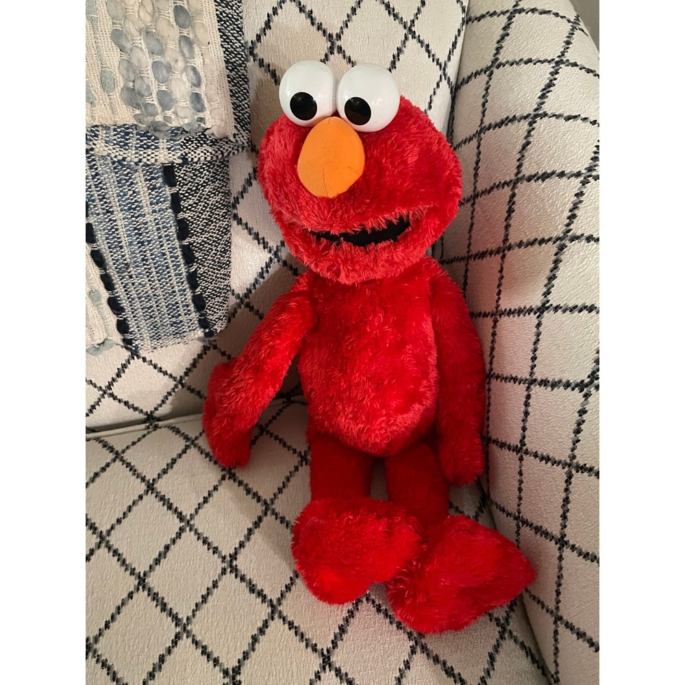 Sesame Street Elmo Plush Hasbro 2014 Red Shaggy Stuffed Animal Toy 20 inch B2711